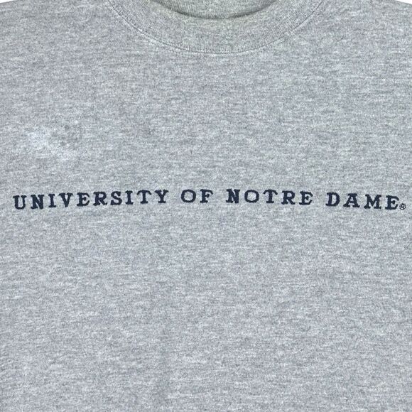 Vintage MV Sport University of Notre Dame Crew Neck Sweatshirt - Size Large - Picture 2 of 5